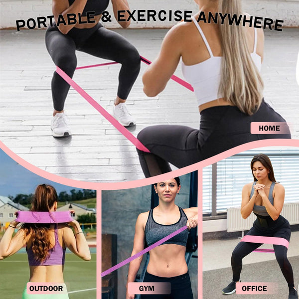 Large Fabric Resistance Bands for Working Out, Loop Exercise Bands for Booty Leg, Butt, Glutes, Stretch Workout Bands for Women & Men, Hip Elastic