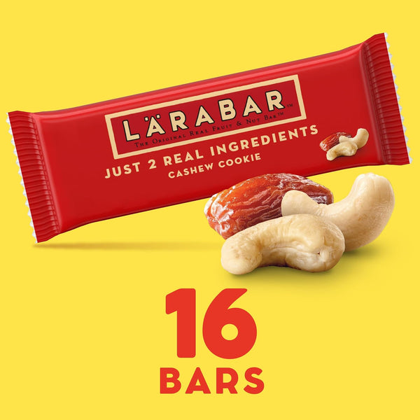 Larabar Cashew Cookie, Fruit and Nut Bars, Gluten Free and Vegan, 27.2 oz, 16 Ct