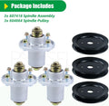 3 Pack 607418 Spindle Assembly with 604664 Pulley Replaces Hustler 607418 Spindle 607418, 601804 Hustler 601804 Spindle Assembly, Hustler Raptor