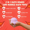 Superhero Bath Bombs for Kids with Surprise Toys inside (6 Pack) - Large Bubble Bomb Fizzies for Boys, Girls, & Toddlers - Fruity Scents, Relaxing