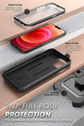 SUPCASE for iPhone 13 Pro Max Case with Screen Protector (Unicorn Beetle Pro), [Built-in Stand & Belt Clip] Heavy Duty Full-Body Rugged Kickstand