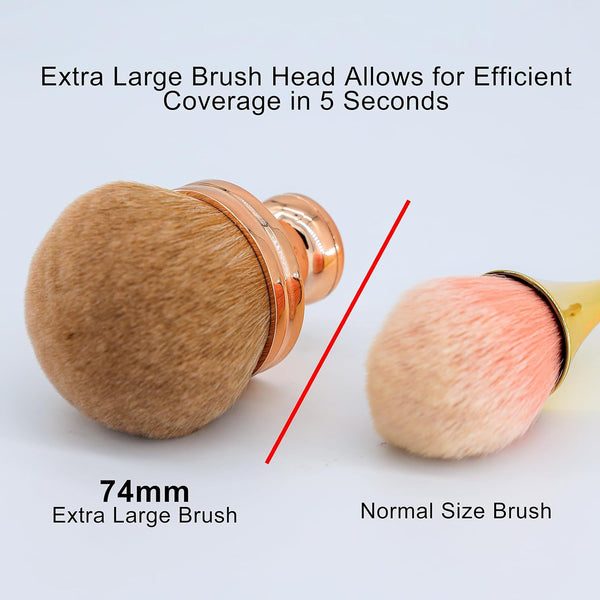Extra Large Body Makeup Brush for Self Tanner, Self Tan Back Applicator, 74Mm Wide-Headed Kabuki Brush for Bronzers Blend Self Tanning Applicator,