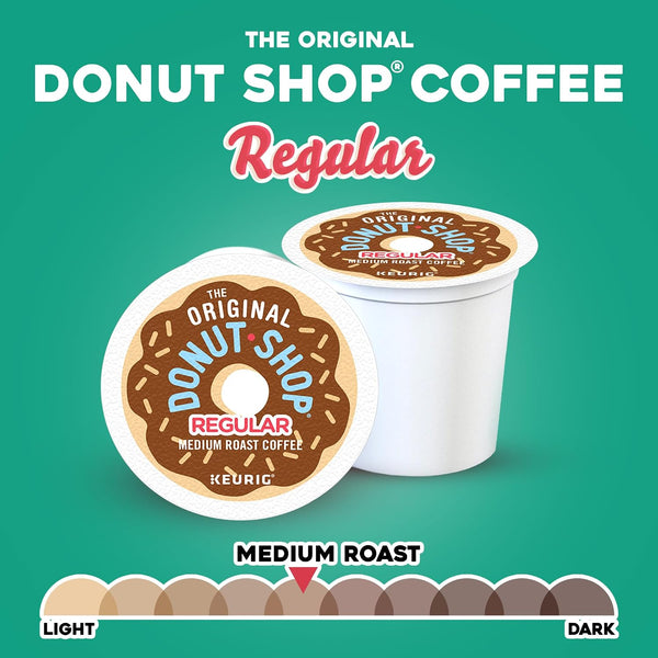 The Original Donut Shop Regular Keurig Single-Serve K-Cup Pods, Medium Roast Coffee, 72 Count Unflavored 72 Count (Pack of 1)