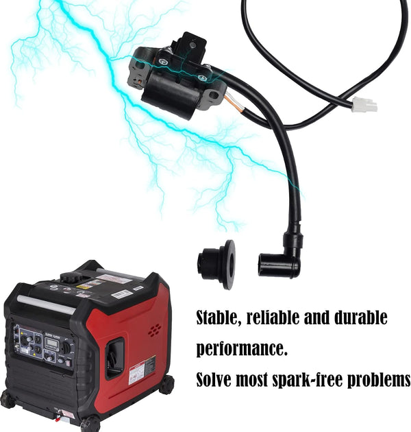 Ignition Coil Compatible with Harbor Freight Predator 3500 Watt Super Quiet Inverter Generator 56720 63584 59137