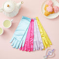 Juvale 4 Pairs of Satin Princess-Style Gloves For Little Girls Dress Up Costumes, Tea Party, Birthday, Wedding, Pageant (4 Colors), For Ages 3+