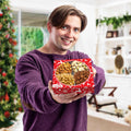 Christmas Nuts Gift Basket for Holiday Season, Premium Mixed Nut Assortment Gift Gourmet Snack Food Present Box, Christmas Gift Basket for Family