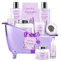 Lavender Bath and Body Gift Basket, Facial Skin Care Set, Spa Kit for Women, Self-Care Relaxation Set, Pamper Kit Self-Care Set, Birthday,