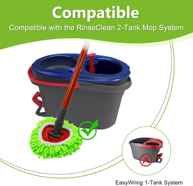Mop Heads Replacements,Mop Replace Heads Compatible with Ocedar Rinseclean 2-Tan