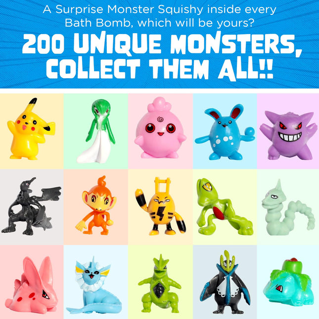 Poke Monster Bath Bomb for Kids with Surprise Toys inside (Gift Set) - Large Bub