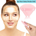 8 Pcs Cotton Powder Puff Face,Jassins Triangle Super Soft for Both Dry and Wet Makeup Setting/Concealer/Loose and Body Powder/Foundation/Blush