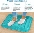 Atsuwell Acupressure Foot Massage Mat, 5-Zone Reflexology Mat with Dual Massage Ball Tracks, Portable Foot Pressure Point Pad for Stress Relief,