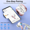 Wireless Earbuds Bluetooth Headphones, 2025 Hi-Fi Stereo Deep Bass Ear Buds, 4 ENC Noise Cancelling Mic, USB Fast Charging in-Ear Earphones, IP7