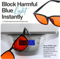 Sleep ZM Blue Light Blocking & Light Sensitivity Glasses with 14 Lens Types 1 Voyager Frame - Sleep Aid Orange Lens