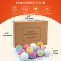 Bath Bombs Salt Balls,12 PCS Gift Set,Vanilla Menthol Rose Extract Essential Oils,Moisturizing Dry Skin,Fizzy Spa,Relaxing,Bubble Bath Bomb Gifts