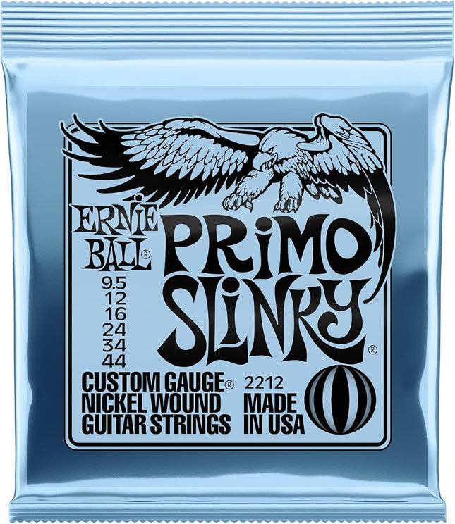 Ernie Ball Primo Slinky Nickel Wound Electric Guitar Strings, 9.5-44 Gauge (P022