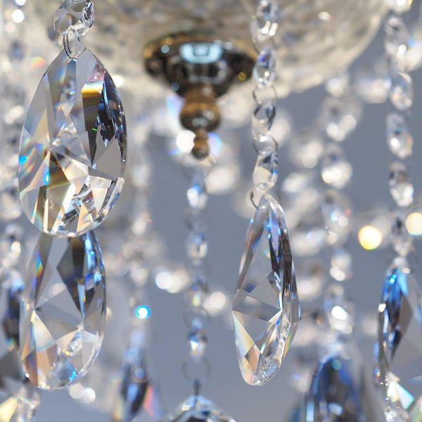 Supla 24 Pcs Teardrop Chandelier Prisms Candle Chandelier Crystal Pendants Glass Pendant Beads 1.5" for Chandelier Lights Suncatchers