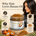 YBW Batana Oil for Hair Growth Dr. Sebi Organic, Natural, Pure and 100% Raw Batana Oil Paste from Honduras - Botana Enhances Hair Thickness,