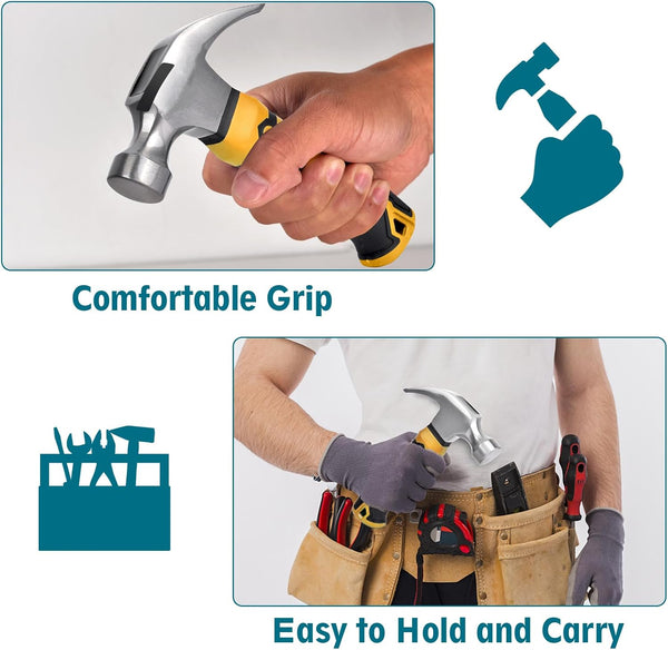 Small Claw Hammer - Mini Hammer for Women&Kids, Nail Hammer (A.Hammer)