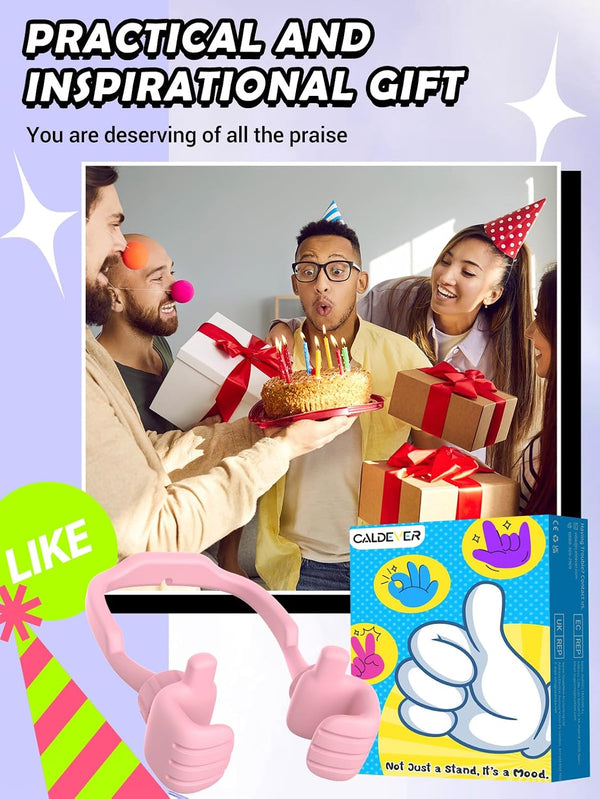 Cell Phone Holder Gifts for Teens Girls Boys Thumbs Up Lazy Phone Stand | Phone stand for desk cool gadgets fun birthday gifts for grandma women