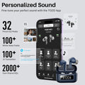 TOZO Hybrid Active Noise Cancelling Wireless Earbuds with 6 Mics AI Clear Call Ear Buds 55H Playtime with LED Display 32 Preset Eqs via APP