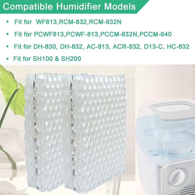 4-Pack Humidifier Filter Replacement for Equate, Humidifier Filter Replacement for Relion RCM-832 Procare PCWF813 PCCM-8