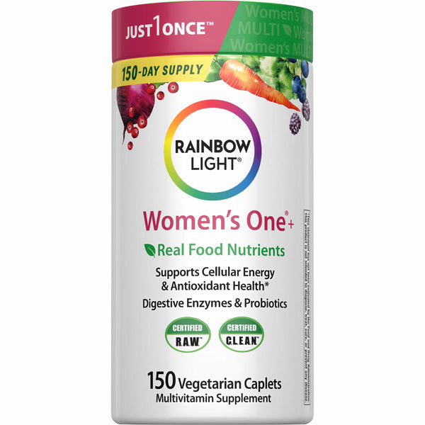 Rainbow Light Womens One High-Potency Daily Multivitamin, Womens Multivitamin Provides High-Potency Immune Support, with Vitamin C, Biotin and