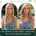 RUNATURE Clip in Hair Extensions Real Human Hair, Short Hair Extensions Clip Ins, Remy Human Hair for Women Double Weft 10 Inch 50G 3Pcs 6P22
