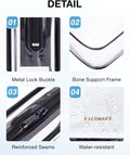 BAGSMART Clear Toiletry Bag 2-Pack TSA Approved Water-Repellent, Black | Carry on Travel Accessories Bag, Airport Airline Quart Size Bags for