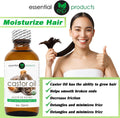 ELP Pure Organic Castor Oil - Promotes Hair, Eyebrow and Eyelash Growth - Diminishes Wrinkles and Signs of Aging - Hydrates and Nourishes Skin -