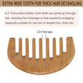 Wooden Comb, Wide Tooth Comb for Scalp Massage & Distribute Oils | No Statics Green Sandalwood Scalp Comb, Reduce Hair Loss Caused by Static, with