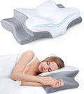 Ultra Pain Relief Cooling Pillow for Neck Support, Adjustable Cervical Pillow Cozy Sleeping, Odorless Ergonomic Contour Memory Foam Pillows,