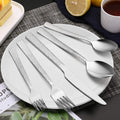 E-far Hammered Silverware Set for 8, 40 Pcs Stainless Steel Flatware Set | Includes Forks/Spoons/Dinner Knives, Cutlery Set for Home, Party,