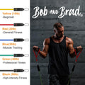 BOB AND BRAD Resistance Bands Set, Stackable Up to 125-150 lbs Workout Bands with Handles, Door Anchor & Ankle Straps - Heavy Duty Exercise Bands
