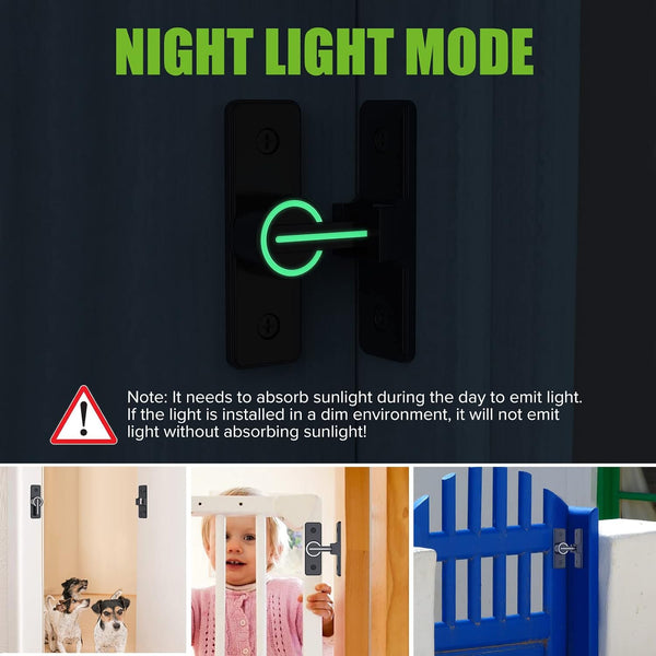 Barn Door Lock Hardware, 90 Degree Heavy Duty Gate Latches Flip Latch Safety Door Bolt Latch Lock, Barn Sliding Door Latch Lock Suitable for
