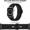 Adorve Stretchy Band Compatible with Apple Watch Bands Ultra 3/2/1 49mm 46mm 45mm 44mm 42mm 41mm 40mm 38mm Men Women, Soft Nylon Elastic Braided