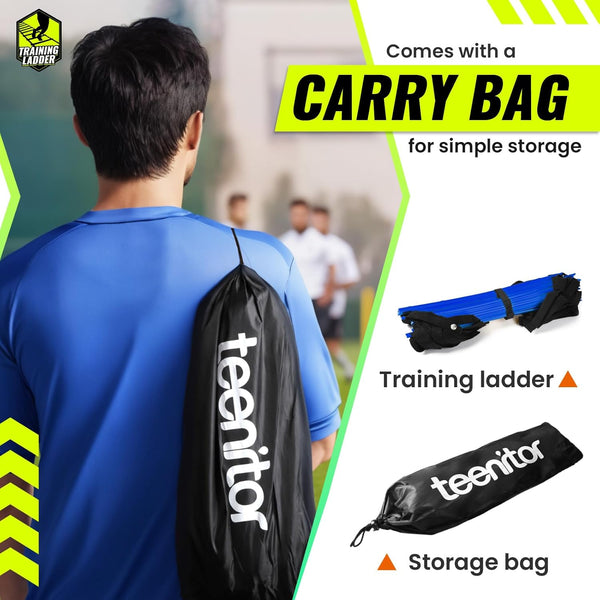Teenitor Agility Ladder Speed Ladder Training Ladder for Soccer, Speed, Football Fitness Feet Training Carry Bag Agility Training Equipment 13