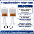Hoypeyfiy 2 Pack 65L-24563-00-00 Fuel Filter Element Replacement, Marine Outboard Fuel Filter Compatible with Yamaha F150 F200 F225 SX250, Mercury