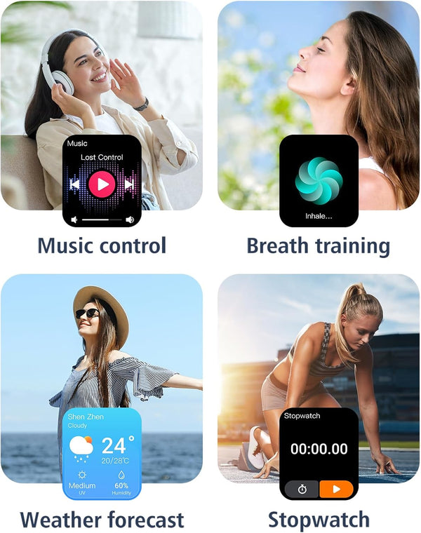 GRV Smart Watch for Ios and Android Phones (Answer/Make Calls), Watches for Men Women IP68 Waterproof Smartwatch Fitness Tracker Watch with Heart