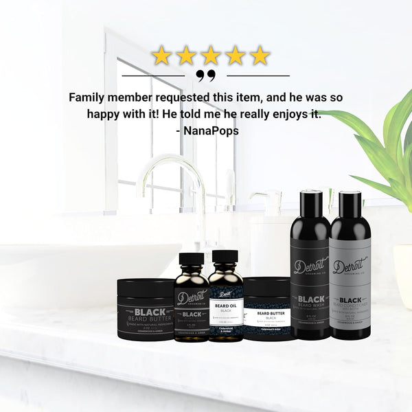 Detroit Grooming Co. Beard Oil | Black | Natural Formula, 1 oz Black 1 Fl Oz (Pack of 1)