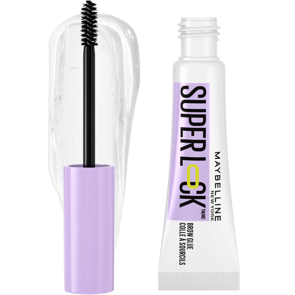 Maybelline Super Lock Brow Glue Eyebrow Gel, Lightweight Brow Gel For Up To 24HR Hold, Clear, 1 Count 000 Clear 0.23 Fl Oz (Pack of 1)