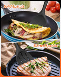 Pack of 2 Silicone Spatula, Non Stick Cooking Utensil Set Wooden Handle Kitchen Turner for Baking Mixing Grilling Serving Food Heat Resistant Non