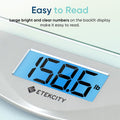 Etekcity Digital Body Weight Bathroom Scale, Large Blue LCD Backlight Display, High Precision Measurements,6mm Tempered Glass, 400 Pounds Silver