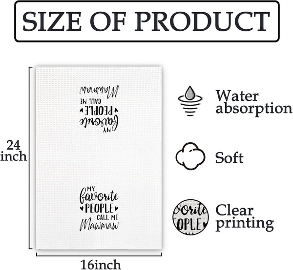 Mawmaw Gifts Kitchen Towels, Gifts for Mawmaws Dish Towels, My Favorite People Call Me Mawmaw Decorative Hand Towel for Bathroom Kitchen, Mawmaws