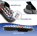 BYRIVER Foot Reflexology Tools Pressure Point Massage Mat Slippers Slides Sandals Shoes, Back Knee Feet Arch Heel Pain Tension Relief Products,