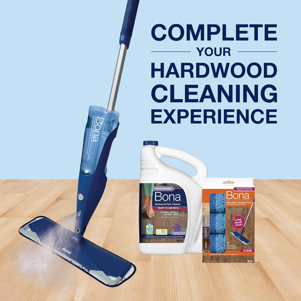 Bona Hardwood Floor Cleaner Refill - 128 fl oz - Lavender Thyme Scent - Residue-Free Floor Cleaning Solution Spray Mop and Spray Bottle Refill -