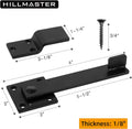 HILLMASTER Sturdy 6" Farm Flip Fence Gate Latch, Barn Door Lock Flip Latch Hardware, Rustic Gate Lock for Cabinet, Shed, Sliding Doors, Matte