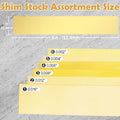 Brass Strip, Brass Shim Stock Assortment, 1" Width x 6" Length, 0.002", 0.004", 0.006", 0.008", 0.012" and 0.016" Thickness, 6 Pieces 6 x 1 Inch 6