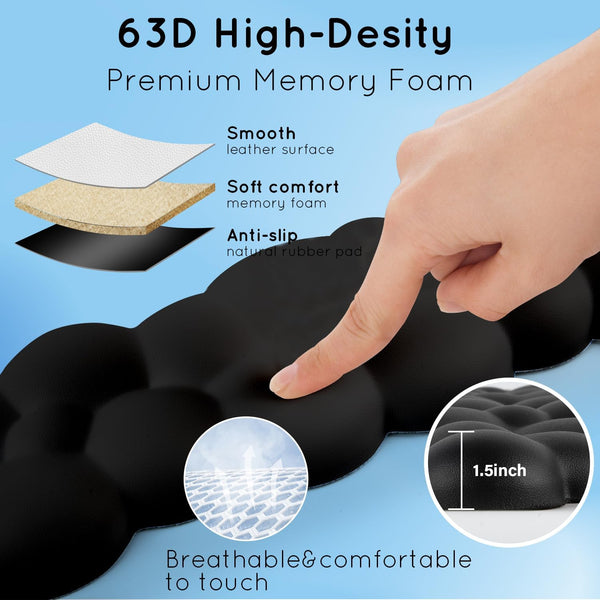 Cloud Wrist Rest for Computer Keyboard Arm Wrist Rest with Non-Slip Base Extended Wrist Rest Ergonomic Memory Foam for Keyboard and Mouse Typing