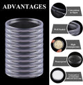Utron 60P Clear Plastic Coin Capsules, Dollar Coin Holder, 40mm Silver Coin Storage for Collectors, Morgan Silver Dollar Coin Holders with