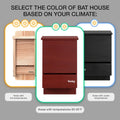Kenley Bat House - Outdoor Bat Box Shelter with Large Double Chamber - Handcrafted from Cedar Wood - Easy for Bats to Land and Roost - Weather